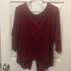 Burgundy top
